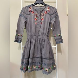 Tularosa Revolve Giles Embroidered Fit & Flare Mini Dress